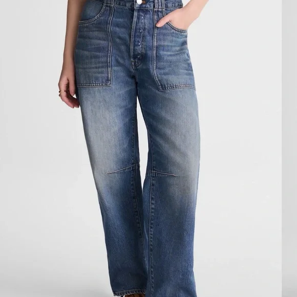 The Petite Darted Barrel Leg Jean by Madewell - Picture 2 of 6